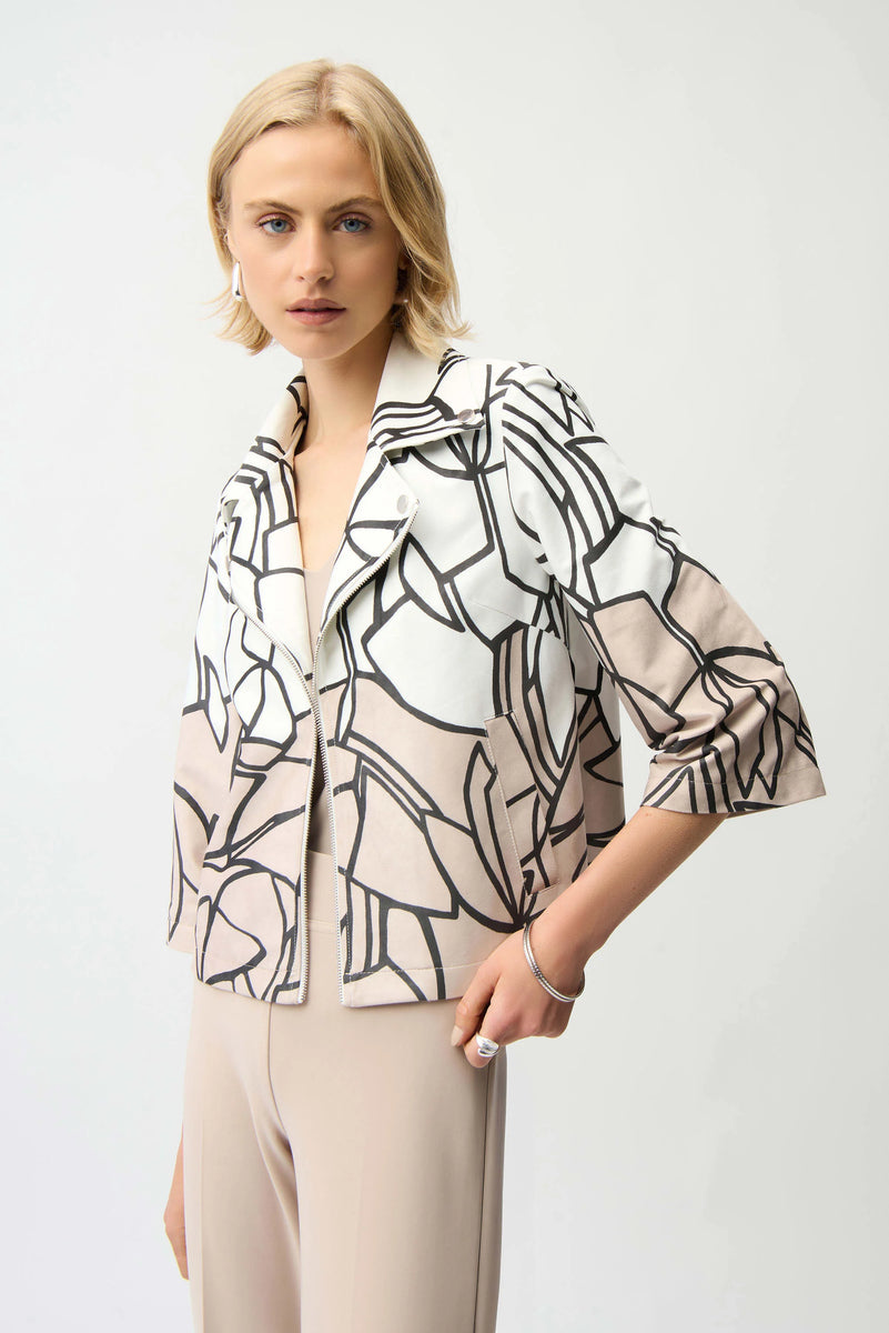 Joseph Ribkoff Jacket 261908 Vanilla/Multi