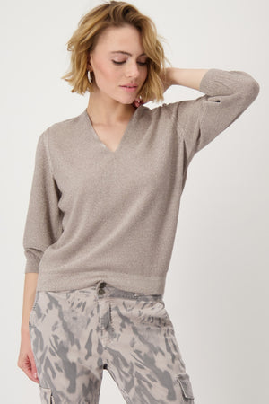Lurex Sweater - Dark Linen