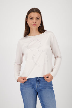 Satin Front Top - Oatmilk