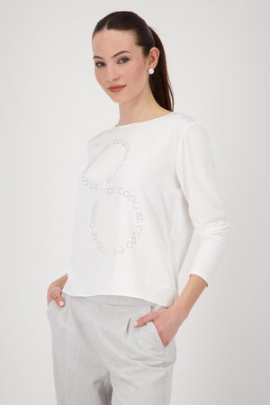 Satin Front Top - Off White