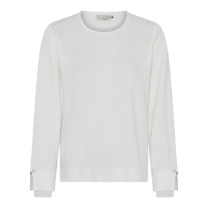 Sweater with Cuff Detail - Off White