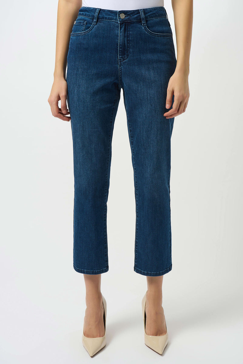 Classic Straight Leg Stretch Jeans - Denim Medium Blue – Jenny's Boutique