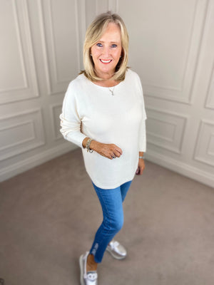 Sweater with Long Sleeve - Cream