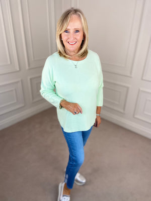 Sweater with Long Sleeve - Mint