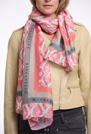 Printed Scarf - Coral