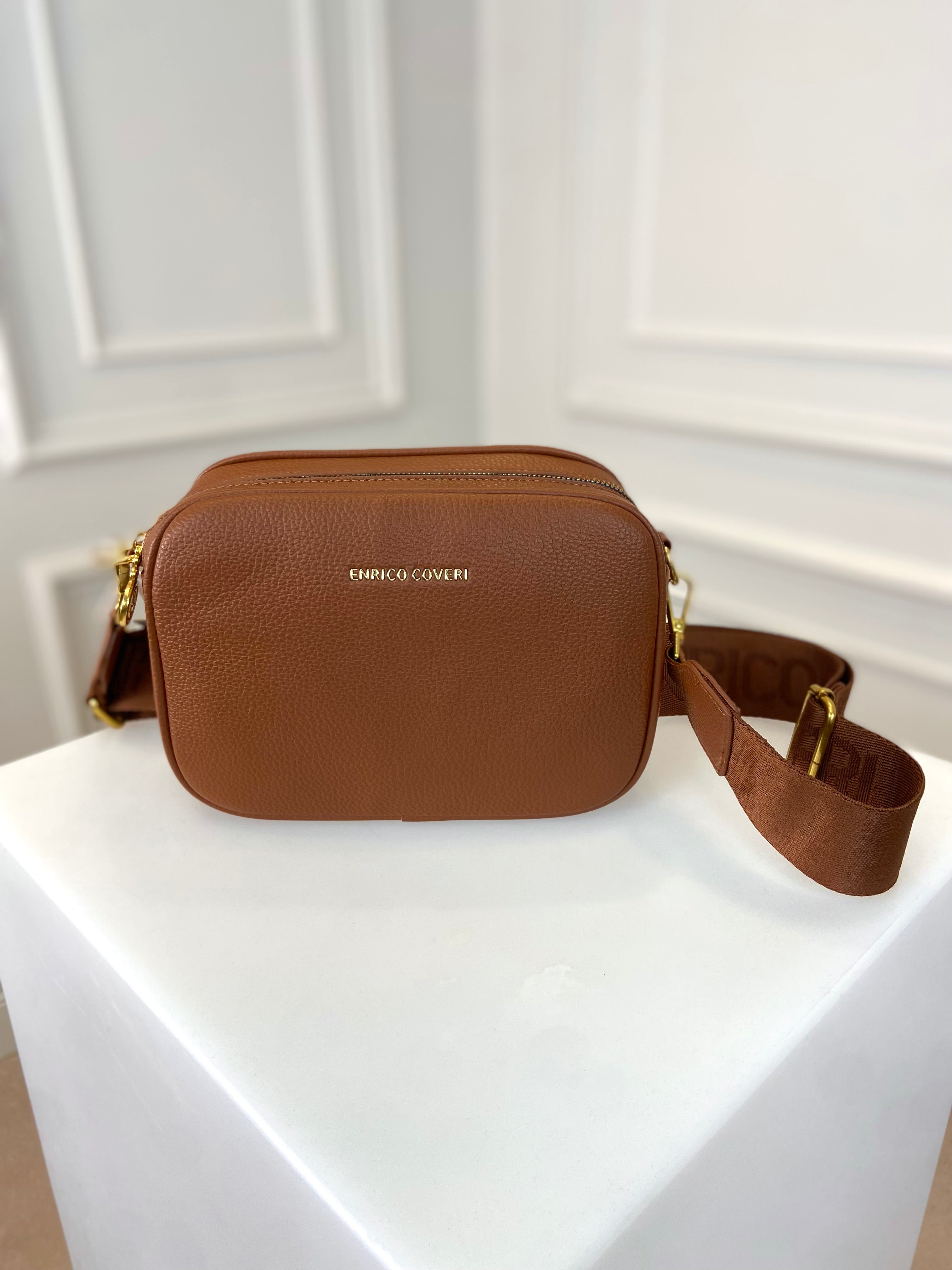Double Zip Crossbody Brown Jenny s Boutique