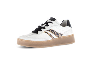 Side Stripe Flat Trainer - White