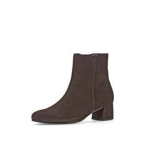 Low Heel Suede Boot - CHOCOLATE