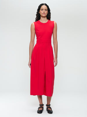 Jackie Structure Jersey Dress - Red