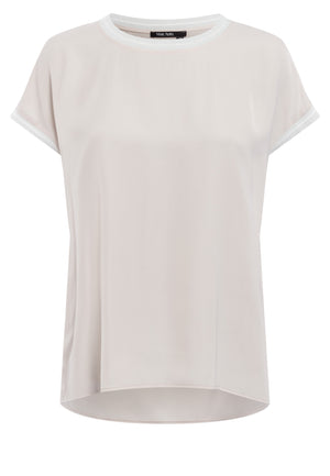 Short Sleeve Blouse - Light Taupe