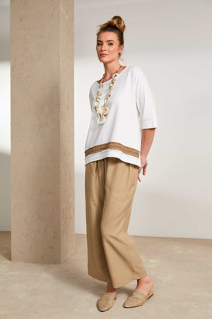Soft Pull Up Pant - Fudge