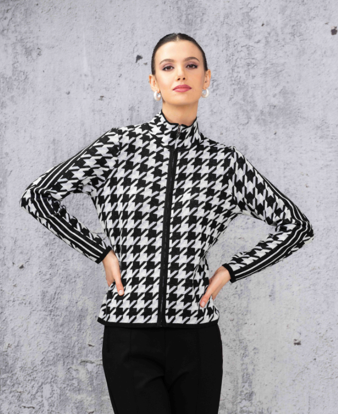 Houndstooth pullover sale