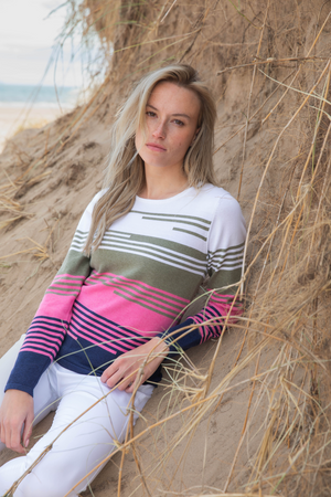 Colour Block sweater - Khaki