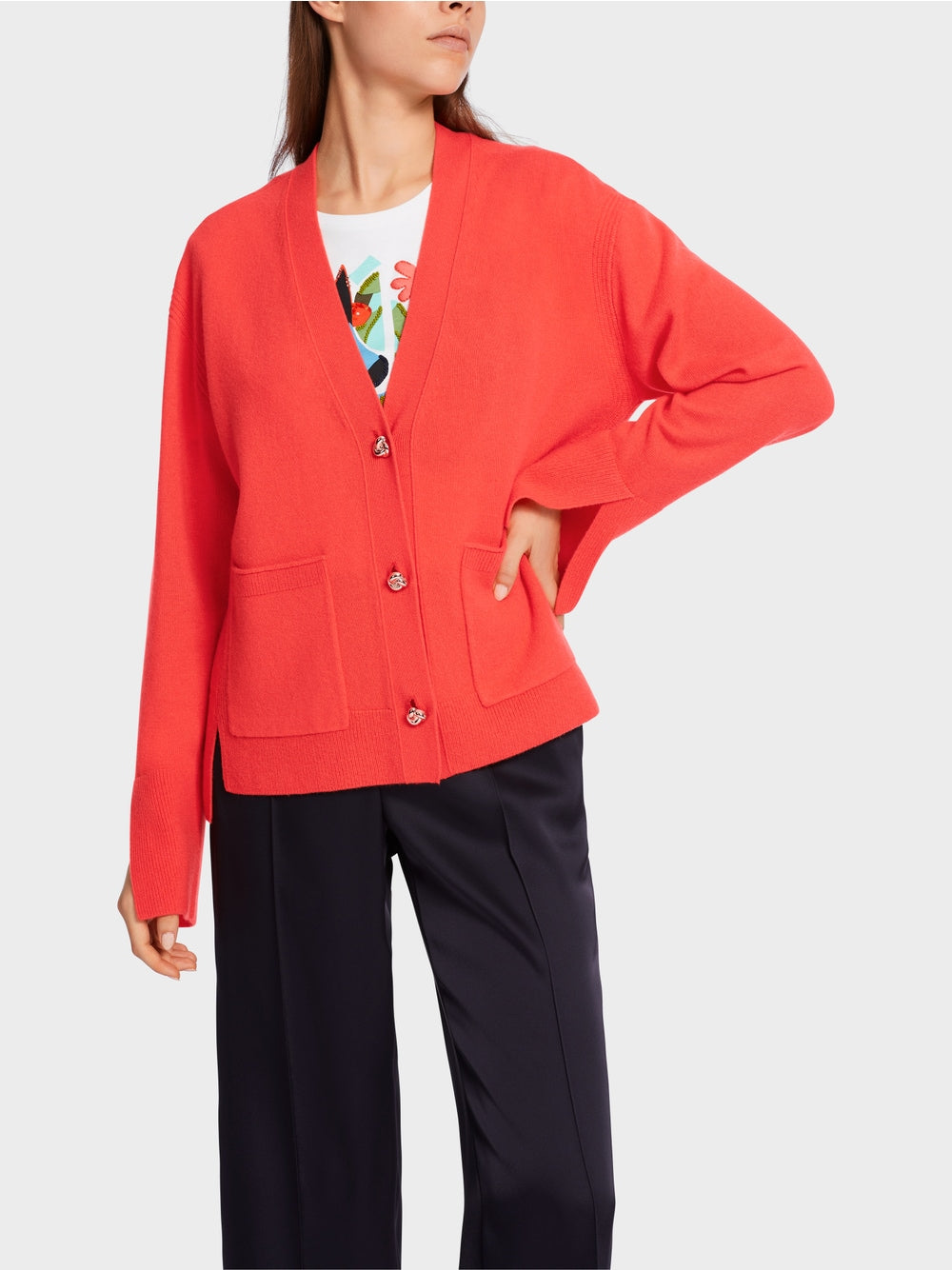 Tomato clearance red cardigan