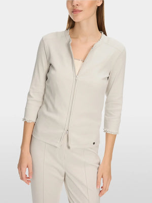 Fitted Zip Close Jacket - Smoke
