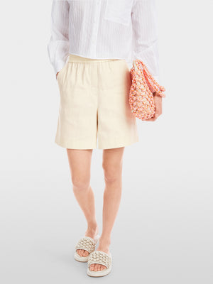 Linen Shorts - Powder Cream