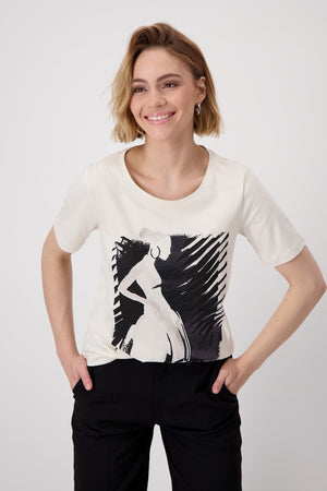 Lady Image T-shirt - Seashell