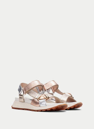 Velcro Close Sandal - Silver