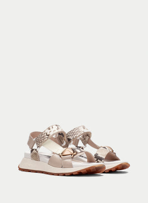 Velcro Close Sandal - Taupe